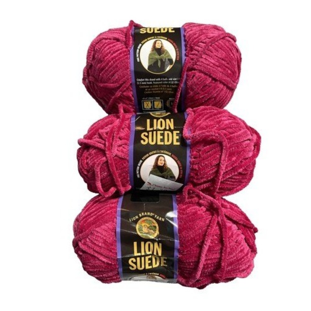 NWT New Lion Brand Suede Yarn Rose